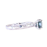 1.39ct Silky Umba Sapphire Four Prong Evergreen Solitaire in Platinum