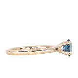 0.71ct Oval Montana Sapphire Classic 4 Prong Solitaire in 14k Yellow Gold