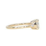 1.12ct Genuine Old European Cut Diamond and Princess Cut Diamond Rapids Low Profile Ring in 14k Yellow Gold