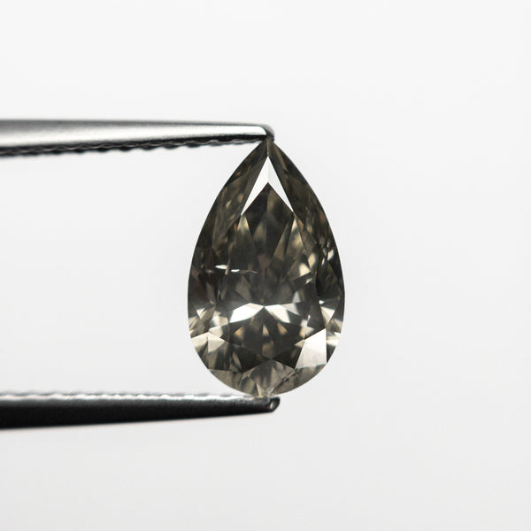1.30ct 9.38x5.69x3.70mm Fancy Grey Pear Brilliant 19913-11