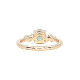0.88ct Round Madagascar Sapphire and Diamond Starry Night Low Profile Solitaire in 14k Yellow Gold
