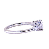 0.83ct White Ceylon Sapphire and Diamond Starry Night Low Profile Solitaire in 14k White Gold