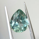 3.34CT PEAR MONTANA SAPPHIRE, AQUA TEAL, UNTREATED, 10.50X8.37X5.27MM