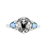 Antique Compass Set Sapphire Side Stones Low Profile - Setting