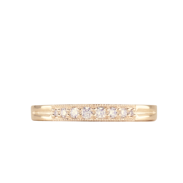 Vintage Milgrain Straight Diamond Band