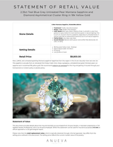 2.35ct Teal Blue Grey Untreated Pear Montana Sapphire and Diamond Asymmetrical Cluster Ring in 18k Yellow Gold