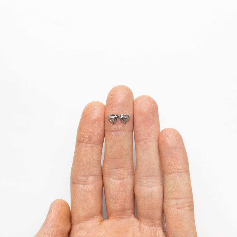 1.40cttw 2pc 5.71x7.14x2.33mm 5.67x7.08x2.46mm Shield Rosecut Matching Pair 20951-05