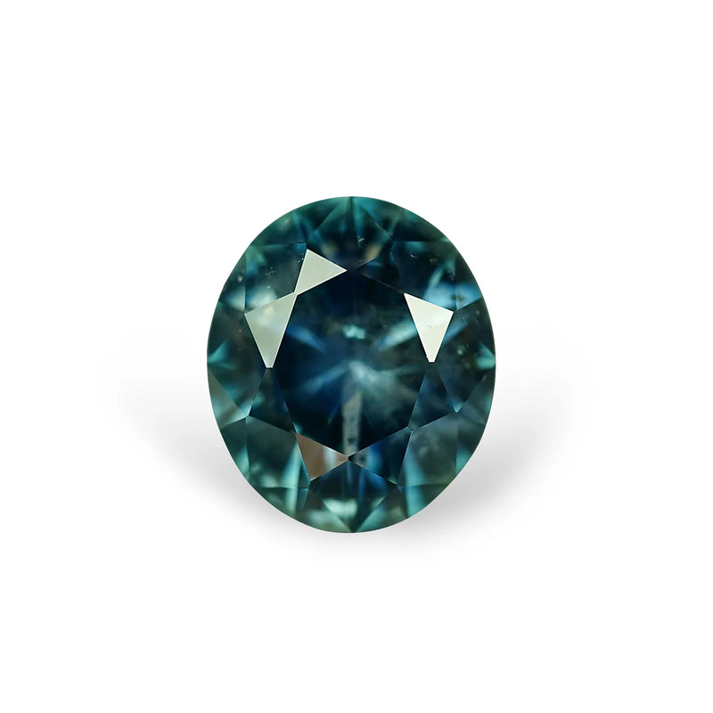 1.98CT OVAL PRECISION CUT MONTANA SAPPHIRE, COLOR SHIFTING TEAL BLUE GREEN, 7.9X4.9MM