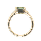1.97ct East-West Cushion Cut Blue Sapphire and Princess Cut Diamond Rapids Low Profile Ring in 14k Yellow Gold