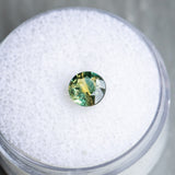 1.01CT ROUND MADAGASCAR SAPPHIRE, BI-COLOR YELLOW AND BLUE, 5.96X3.37MM