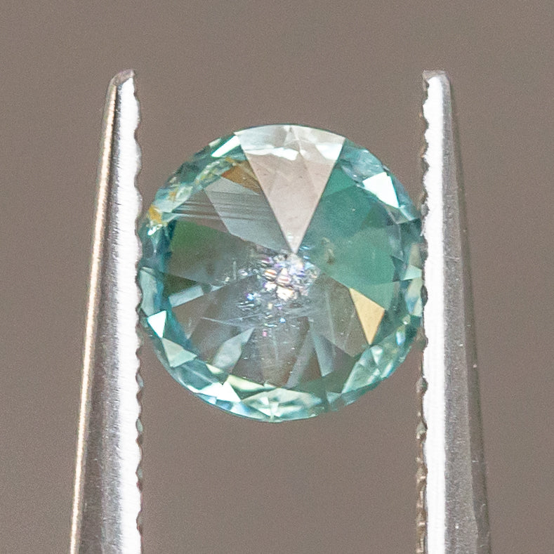 0.92CT MONTANA SAPPHIRE, TEAL GREEN, 5.50X4.05MM, UNTREATED