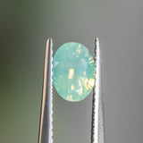 1.18CT OVAL GOMBE SAPPHIRE, SILKY TEAL GREEN, 7.17X5.32X3.80MM, UNHEATED