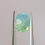 1.18CT OVAL GOMBE SAPPHIRE, SILKY TEAL GREEN, 7.17X5.32X3.80MM, UNHEATED