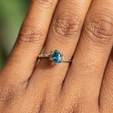 0.93CT Pear Tanzania Sapphire, Denim Blue Teal, 7x5.10x3.63MM, UNHEATED