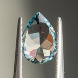 1.50CT PEAR MOZAMBIQUE SAPPHIRE, COLOR-SHIFTING MINTY GREEN TO TEAL BLUE GREY, 8.60x6.20x398MM, UNHEATED