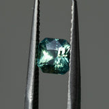 1.62CT SQUARE RADIANT MADAGASCAR SAPPHIRE, UNTREATED, PARTI BLUE GREEN YELLOW, 5.84x5.9X5MM