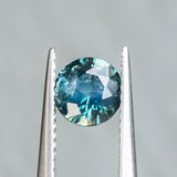 1.07CT ROUND NIGERIAN SAPPHIRE, TEAL BLUE GREEN, 6.07X5.98X3.90MM, UNTREATED