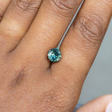 1.46CT ROUND TANZANIAN SAPPHIRE, TEAL GREEN, 6.65X6.65X4.10MM, UNTREATED