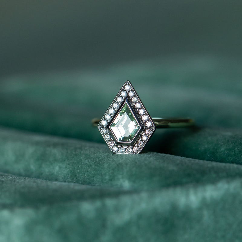 Shield-Cut Diamond Engagement Ring Setting - XO Jewels