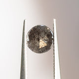 1.24CT ROSECUT SALT AND PEPPER DIAMOND, GREY WITH HEAVY EARTHY INCLUSIONS, 7X3.05MM