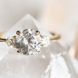 Round Diamond Three Stone Ring - Setting