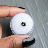 0.92CT ROUND NIGERIAN SAPPHIRE, SPRING GREEN, 5.98X3.51MM, UNTREATED