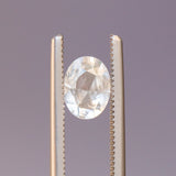 1.50CT ROSECUT OVAL ZIRCON, WHITE, 8X5.99X3.11MM