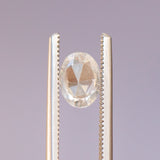 1.50CT ROSECUT OVAL ZIRCON, WHITE, 8X5.99X3.11MM