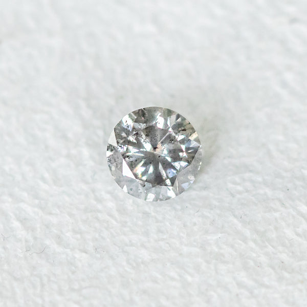 1.26CT SALT AND PEPPER DIAMOND, LIGHT GREY WITH SOME HAZY INCLUSIONS, 6.71X4.13MM