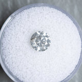 1.51CT ROUND BRILLIANT SALT AND PEPPER DIAMOND, WHITE SILVERY GLOW, 6.98X4.58MM