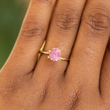 1.35CT Oval Montana Sapphire, Bright Orchid Pink, 7.22x5.91x4.32MM, UNHEATED