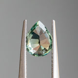1.10CT AFRICAN PEAR SAPPHIRE, SPRING GREEN, 7.52X5.88X3.67MM