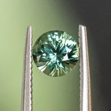 0.98CT ROUND SAPPHIRE, MEDIUM GREEN, 6.00X3.93MM