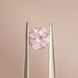 1.09CT Round Montana Sapphire, Cherry Blossom Pink, 6.12x4.04MM, UNHEATED