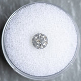 0.98CT ROUND BRILLIANT SALT AND PEPPER DIAMOND, WHITE AND LIGHT GREY WITH SPECKLES, 5.95X4.05MM