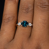Three Stone Ring with Pear Side Stones- Setting