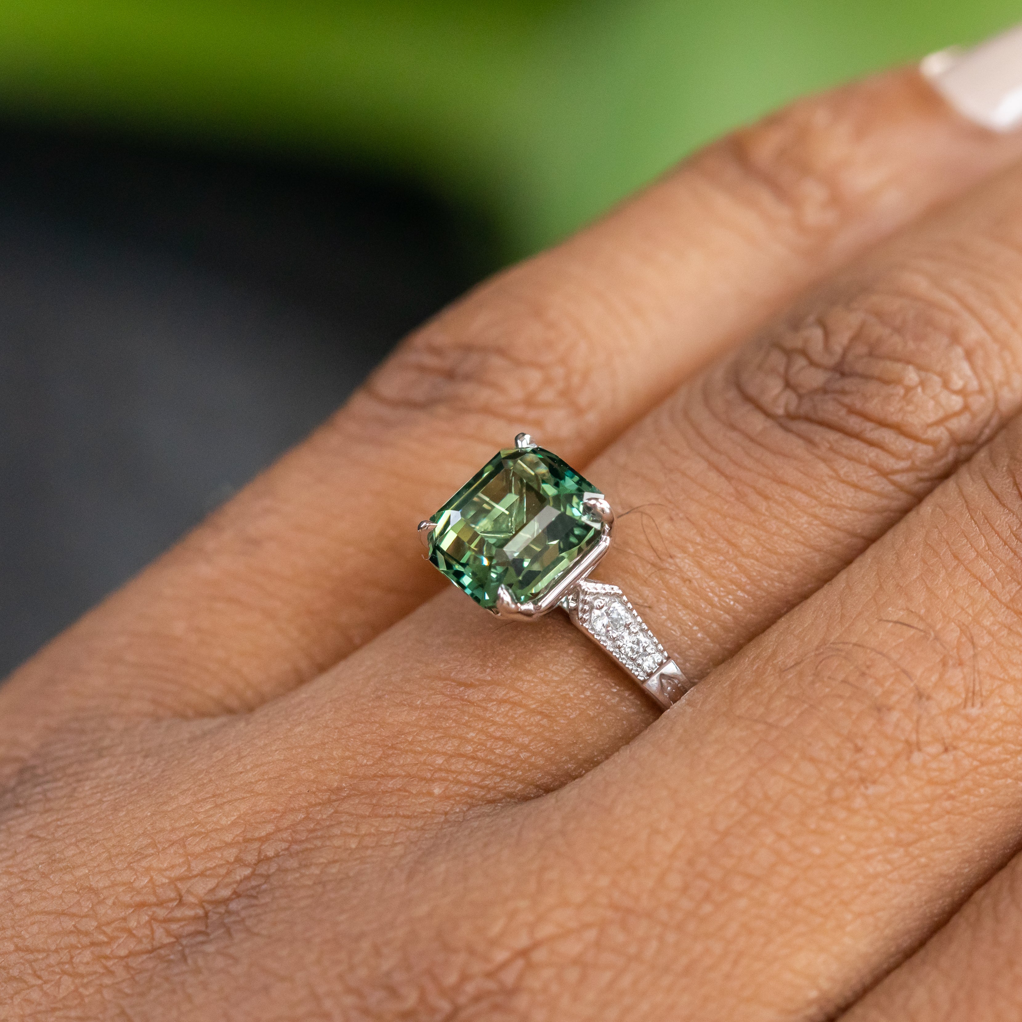 Vintage Cathedral Setting with Diamonds in Band - Setting – Anueva Jewelry