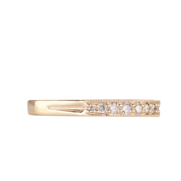 Vintage Milgrain Straight Diamond Band