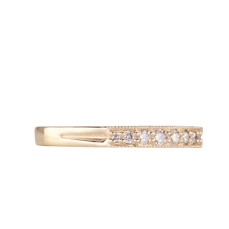 Vintage Milgrain Straight Diamond Band