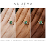 1.98ct Untreated Australian Elongated Cushion Cut Sapphire Vine Cathedral Four Prong Ring in 14k Yellow Gold