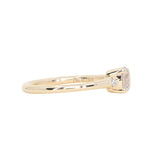 0.78ct Untreated Light Pink Montana Sapphire and Princess Cut Diamond Rapids Low Profile Ring in 14k Yellow Gold