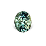 1.49 CT OVAL PRECISION CUT MONTANA SAPPHIRE, BLUE GREEN, 7.2X5.7MM