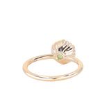 1.55ct Round Madagascar Light Green Sapphire Low Profile Scallop Cup Solitaire in 14k Yellow Gold