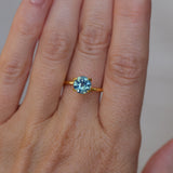 1.43CT ROUND MADAGASCAR SAPPHIRE, OPALESCENT BLUE, 7.1X3.9MM