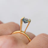 1.43CT ROUND MADAGASCAR SAPPHIRE, OPALESCENT BLUE, 7.1X3.9MM