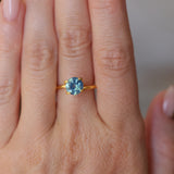 1.43CT ROUND MADAGASCAR SAPPHIRE, OPALESCENT BLUE, 7.1X3.9MM