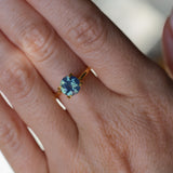 1.43CT ROUND MADAGASCAR SAPPHIRE, OPALESCENT BLUE, 7.1X3.9MM