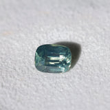 2.60CT ELONGATED CUSHION MADAGASCAR SAPPHIRE, MINTY BLUE GREEN GREY, UNTREATED, 8.5X6.5MM