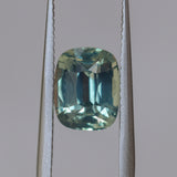 2.60CT ELONGATED CUSHION MADAGASCAR SAPPHIRE, MINTY BLUE GREEN GREY, UNTREATED, 8.5X6.5MM