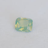 1.50CT CUSHION MADAGASCAR SAPPHIRE, OPALESCENT LIGHT GREEN AND GOLD, UNTREATED, 7.1X5.9X3.9MM